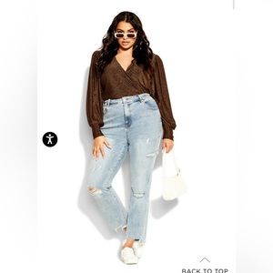 CITY CHIC - Bronze Glowing Top